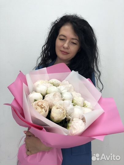 Букеты с пионами/ Букет пионов/ Доставка пионов