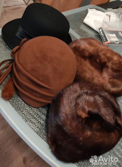 Женские шляпы, шапки из норки