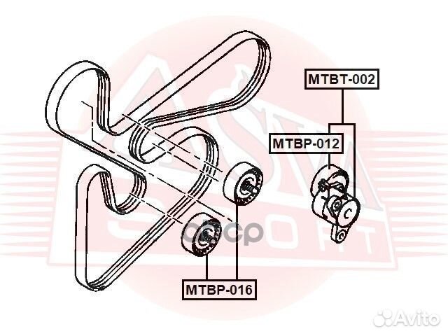 Натяжитель ремня приводного mtbt002 asva