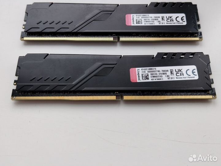 Оперативная память Kingston Fury Beast DDR4 16 Гб