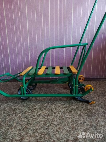 Детские санки на колесах бу