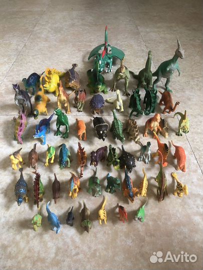 Динозавры коллекция 55 шт