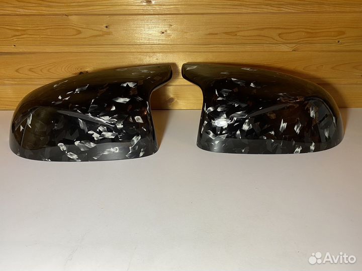 Накладки зеркал BMW F15 F16 кованый карбон