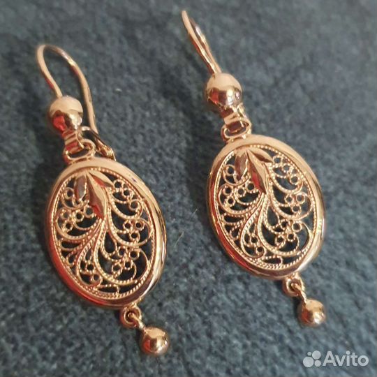 Золотые серьги-самовары 585 проба