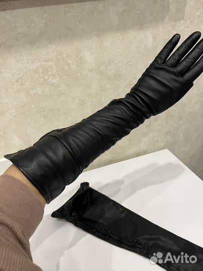 Перчатки женские кожаные размер 7