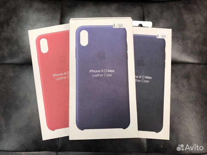 Кожаный чехол iPhone XS MAX