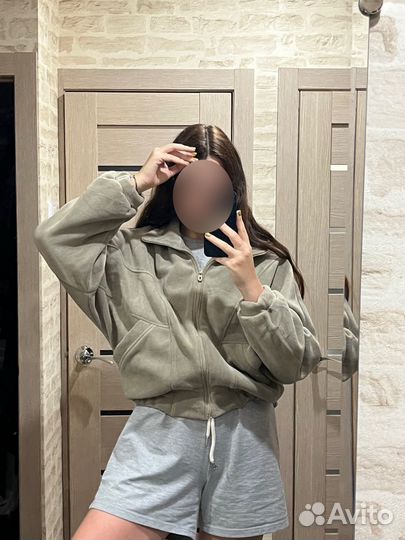 Спортивный костюм плюшевый женский оверсайз