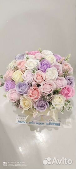 Букет из мыльных роз