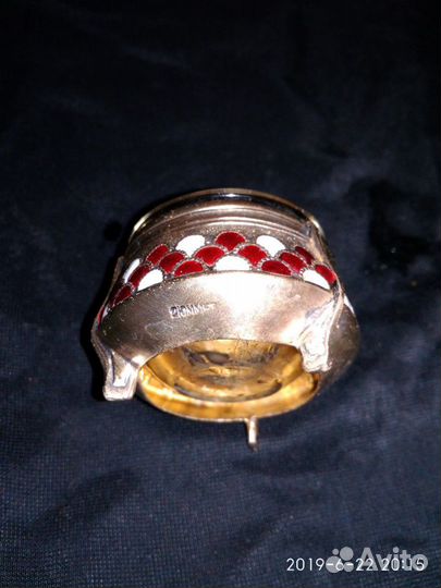 Солонка мельхиоровая винтаж