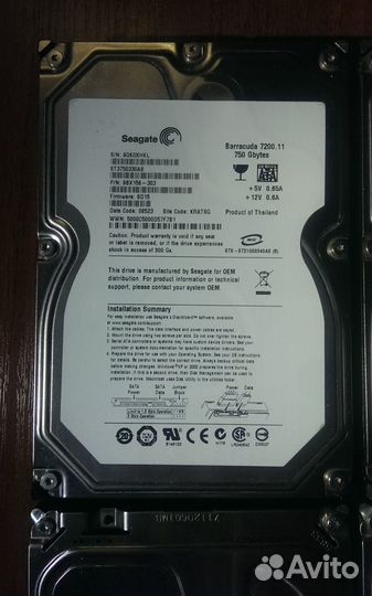 HDD. Seagate Barracuda ST3750330AS. Неисправный