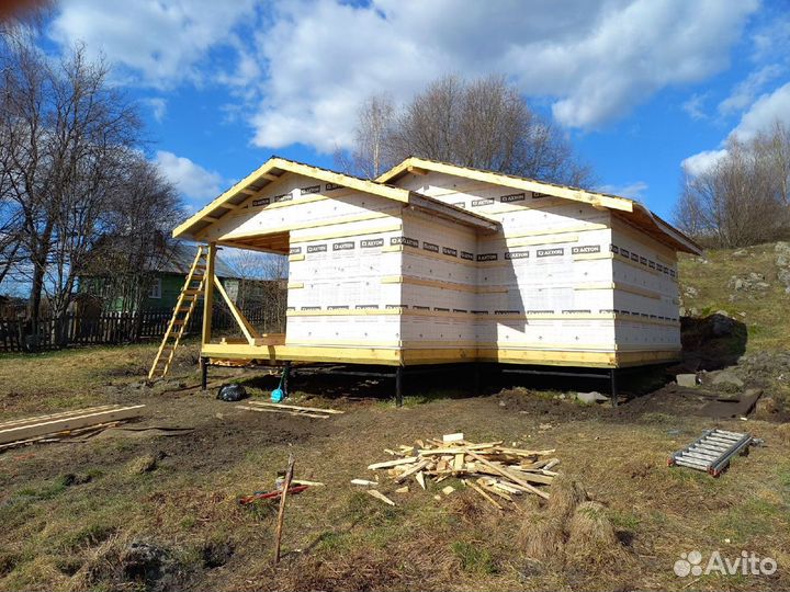 Комплект стоечного(силового) каркаса дома 9х9 м