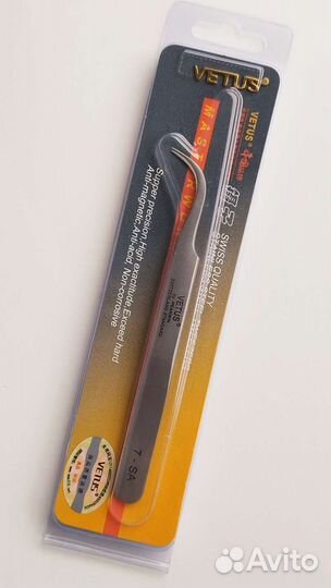 Пинцет для наращивания ресниц Vetus, новый