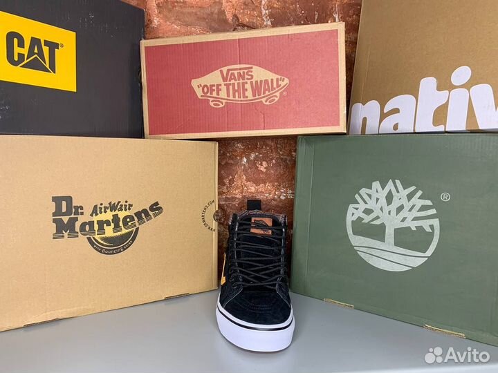 Зимние кеды Vans SK8-HI MTE Black-Yellow (37-38)