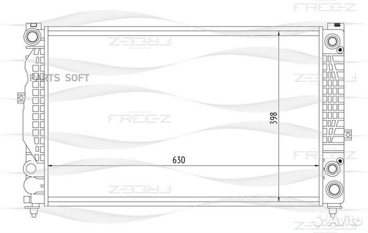 Радиатор охлаждения audi A6/S6 97- 4B0121251L