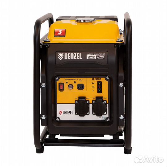 Генератор инверторный GT-2500iF, 2.5 кВт Denzel