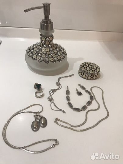 Серебряный браслет,подвеска