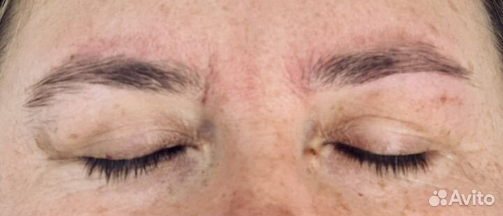 Коррекция и окрашивание бровей.Ламинирование ресни