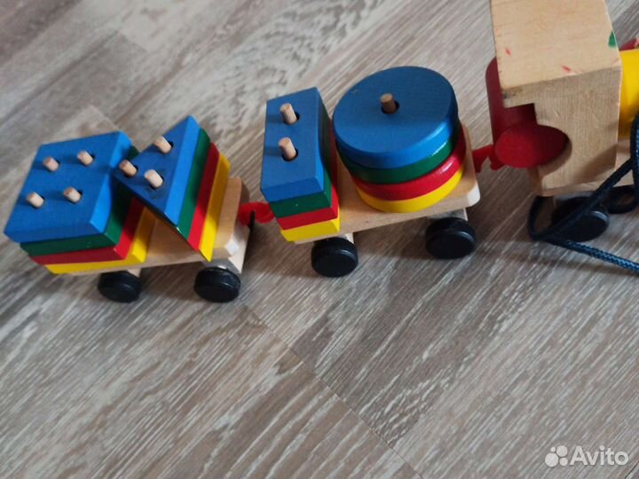 Сортер Паровоз-конструктор деревянный