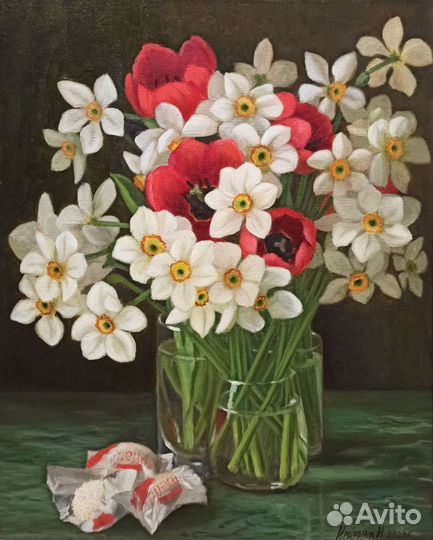 Картины маслом на холсте цветы