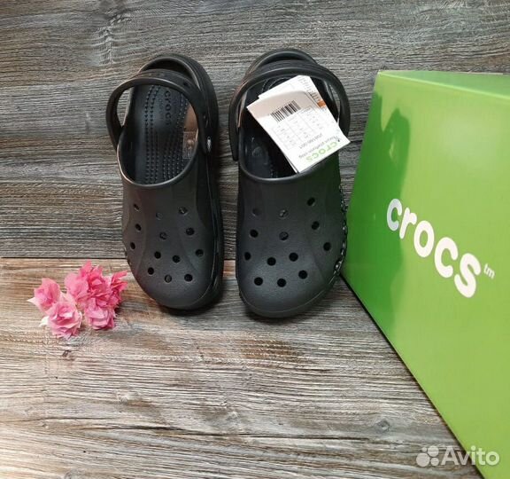 Crocs женские сабо платформа артикул 208186 чёрн