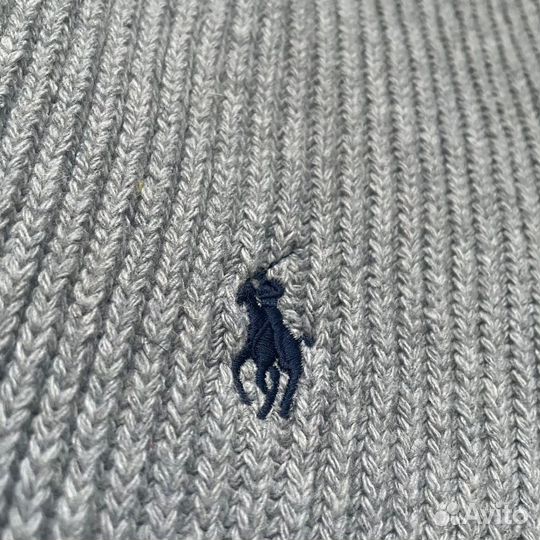 Кардиган базовый Polo Ralph Lauren серый вязаный