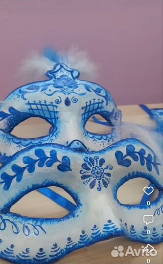 Маска на Новый Год ручной работы