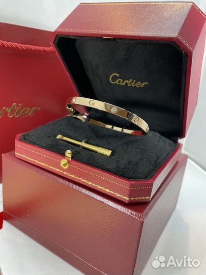 Браслет cartier love с бриллиантами