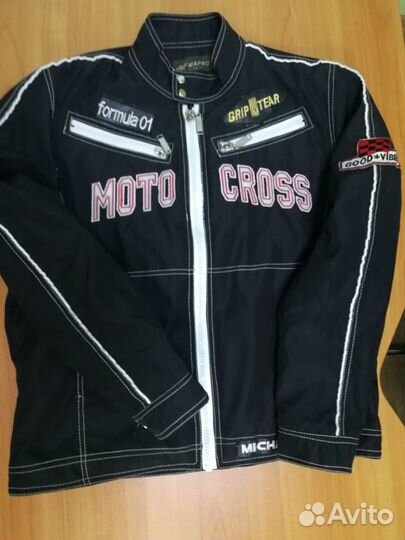 Новая байкерская мото куртка бомбер пилот