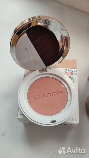 Clarins тональный крем и румяна