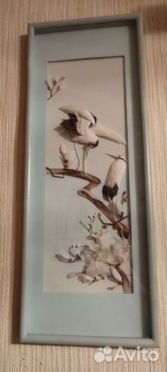 Панно из натуральных перьев, Китай