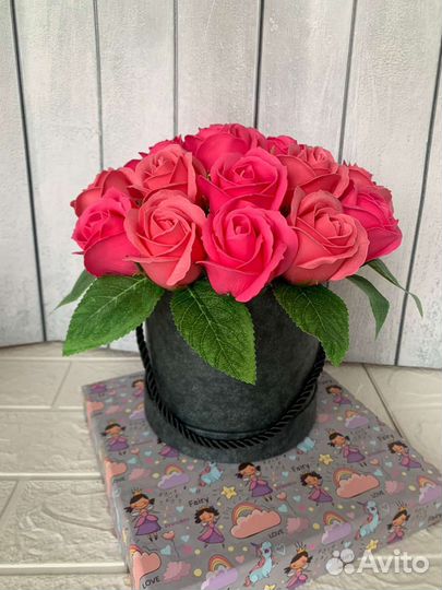 Букет из мыльных роз