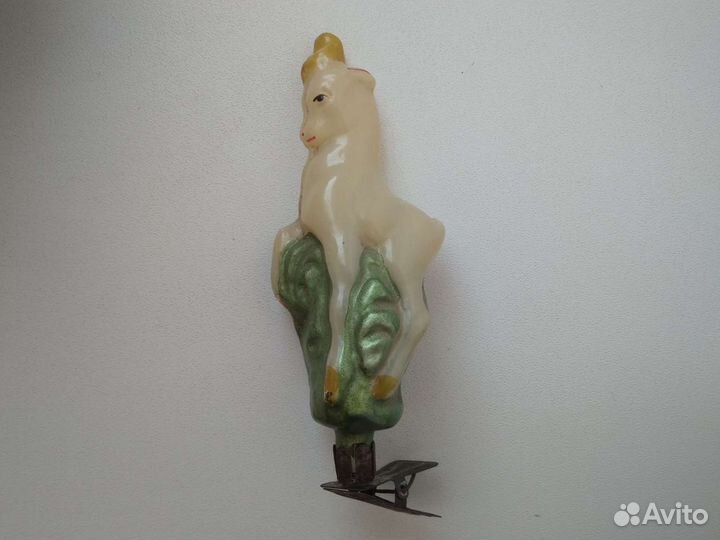 Ёлочная игрушка СССР козлик Серебряное копытце