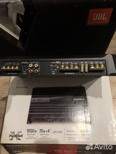 Сабвуфер jbl и усилитель sony xplod 1000w