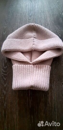 Капор, шапка, капюшон цвет пыльная роз