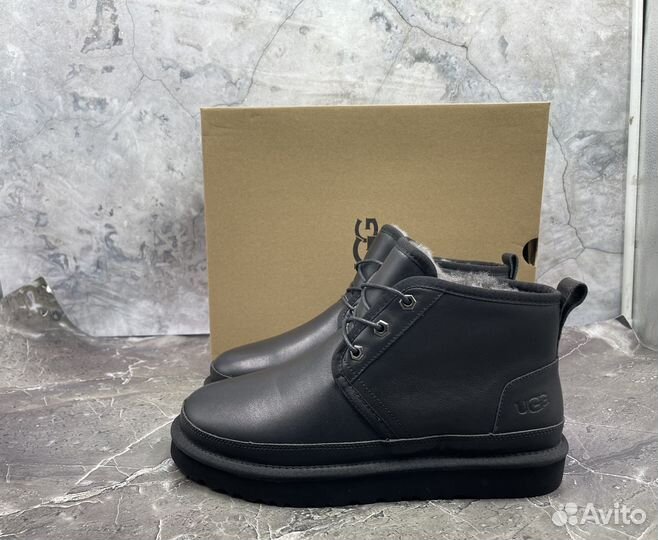 Угги Мужские Ugg Boot Neumel Black Leather