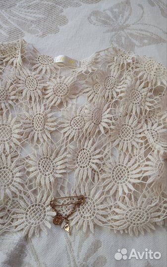 Блуза топ кружево кроше вязаный
