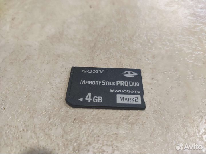 Карта памяти sony memory stick pro duo 4gb