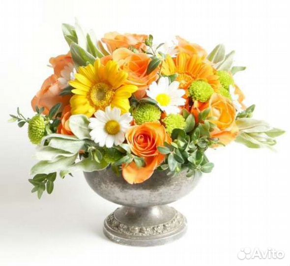 Ваза для букетов, украшения стола, серебрение, 80е