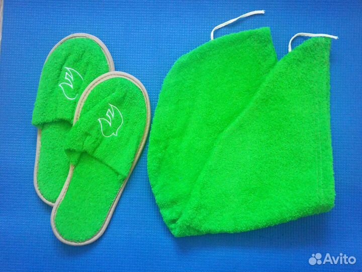 Набор для сауны (тапочки+повязка)