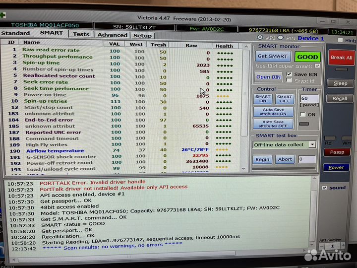 Жесткий диск toshiba 500гб, 2.5