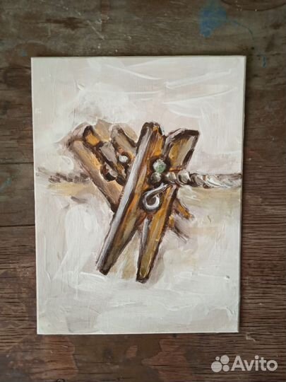 Картина акрилом, этюд, 