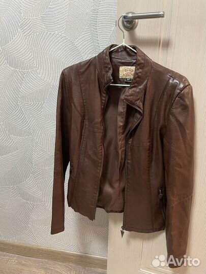 Куртка демисезонная из экокожи бронь до 29