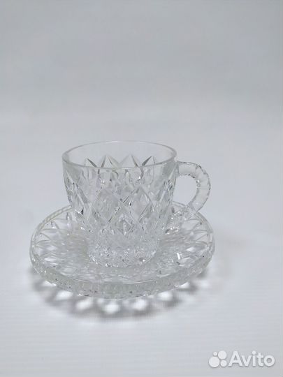 Хрустальная чайная пара bohemia