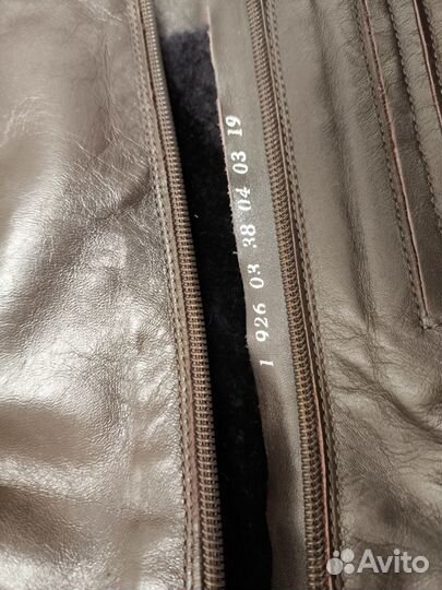 Сапоги женские 38 (нат кожа, нат мех) б/у