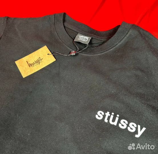 Черная футболка Stussy