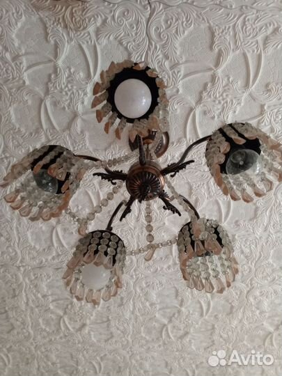 Люстра бу Чехия, времён СССР, винтажная