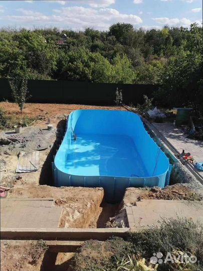 Прямоугольный бассейн пластиковый