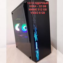 Игровой пк i7/DDR4-32GB/RX580 8GB/SSD M2. 512GB