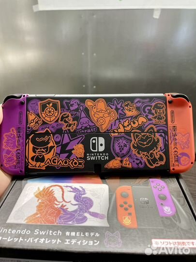 Nintendo Switch oled Pokemon новая прошитая. 256gb
