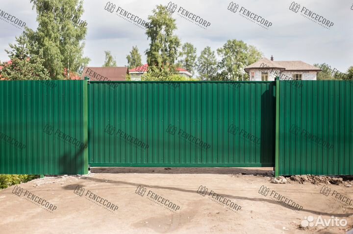 Ворота откатные из профлиста